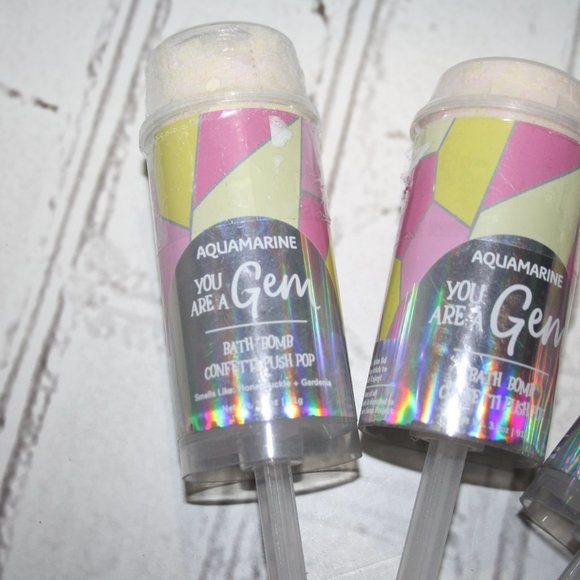 💎🛁 Aquamarine Bath Bombs · Pushpop Set of 3 🛁💎 - Picture 5 of 6